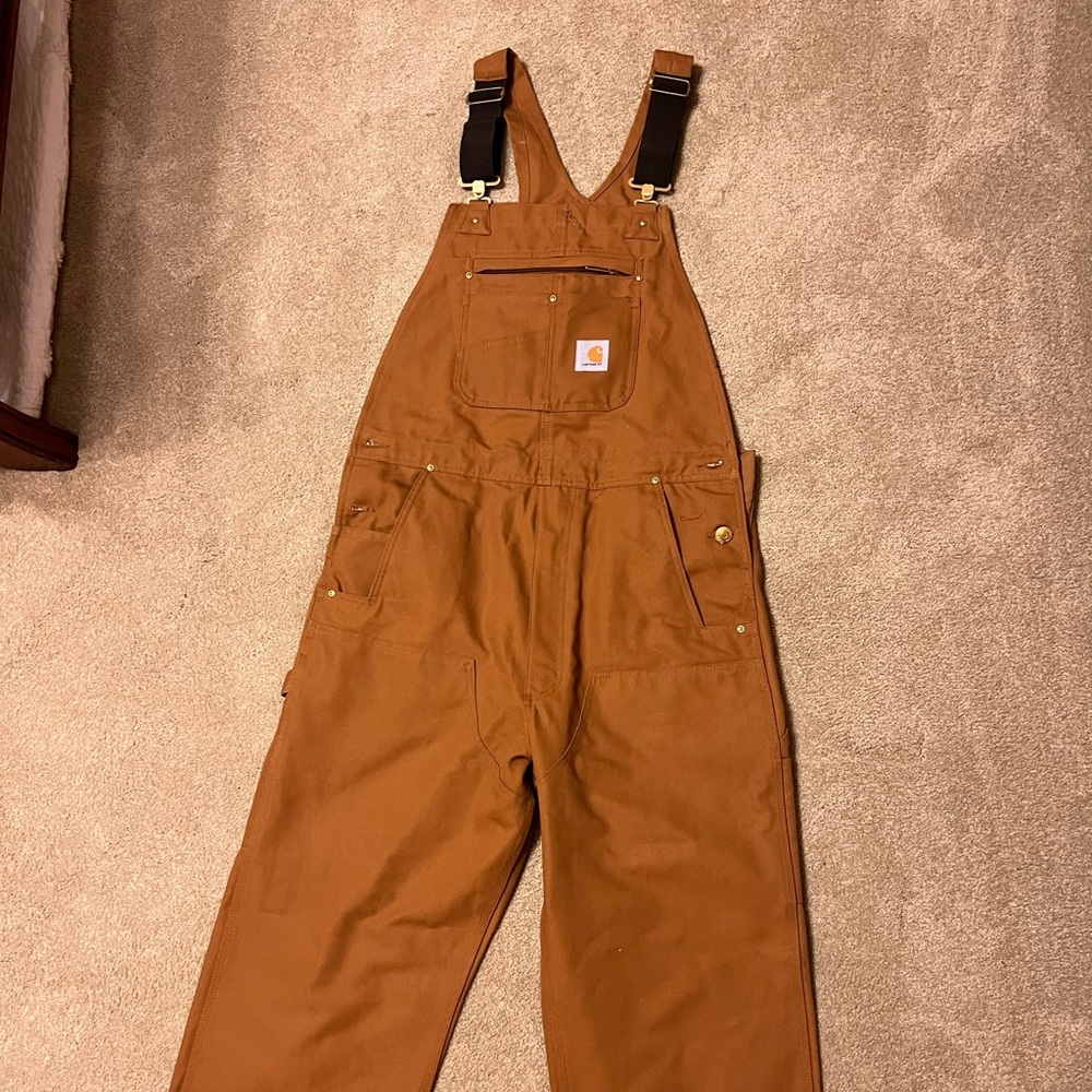 NEW Carhartt Men's Duck Bib Unlined Overall 34x34